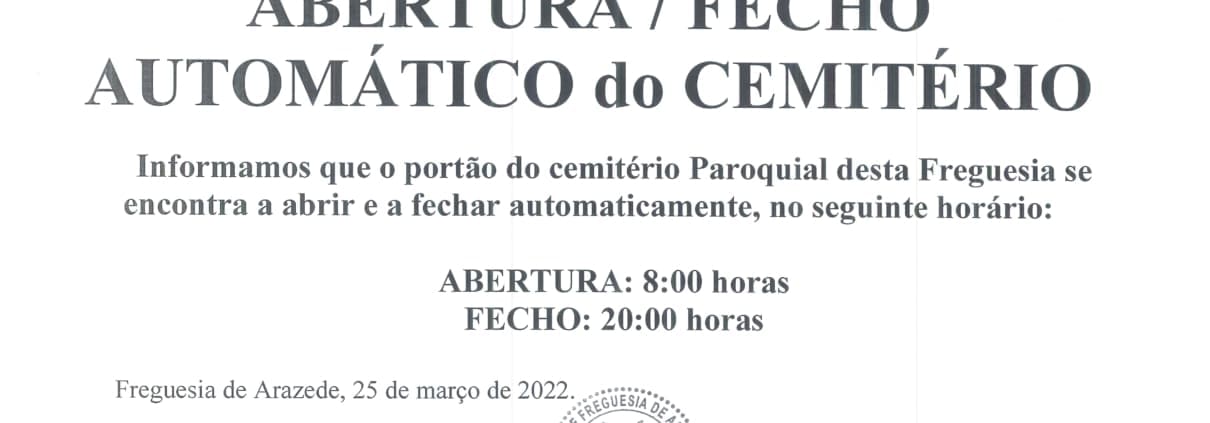 Horário Novo Cemitério