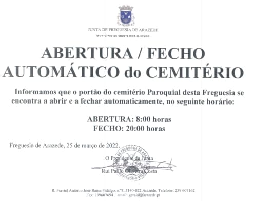 Horário Novo Cemitério