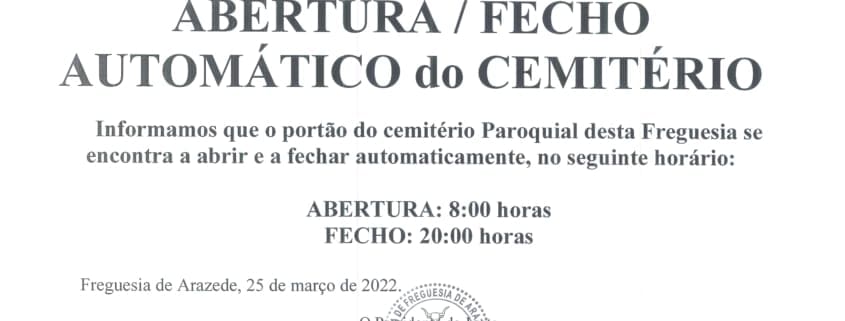 Horário Novo Cemitério